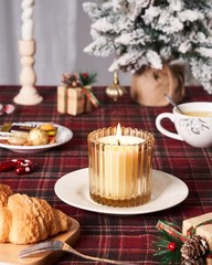 M&SENSE Soy Candles for Home Scented, Christmas Eggnog Non