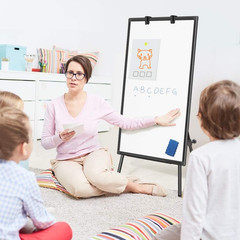 Easel Whiteboard – Black Magnetic Portable Dry Erase 40 X 28 Tripod Height Adjus