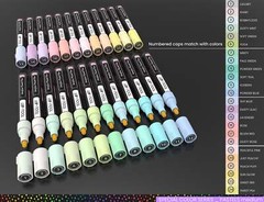 24 Pastel Acrylic Paint Pens Special Color Series Markers Set (3mm MEDIUM)