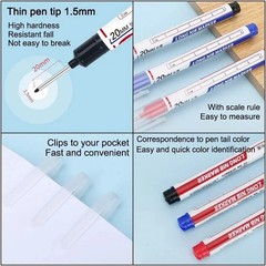8Pcs/Set 20Mm Deep Hole Long Nib Head Markers for Metal Perforating Pen