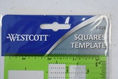 Lot Of 3 Westcott C-Thru Squares Geometric Template 4″x7-1/4″ T-828 39 Openings