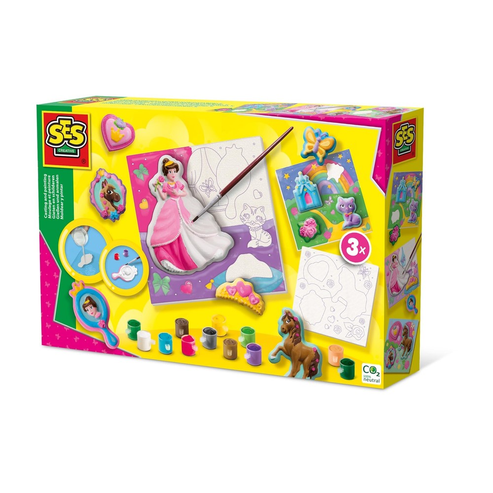 SES Creative 01349 – Casting and painting – Canvases to paint princesses 3x, det