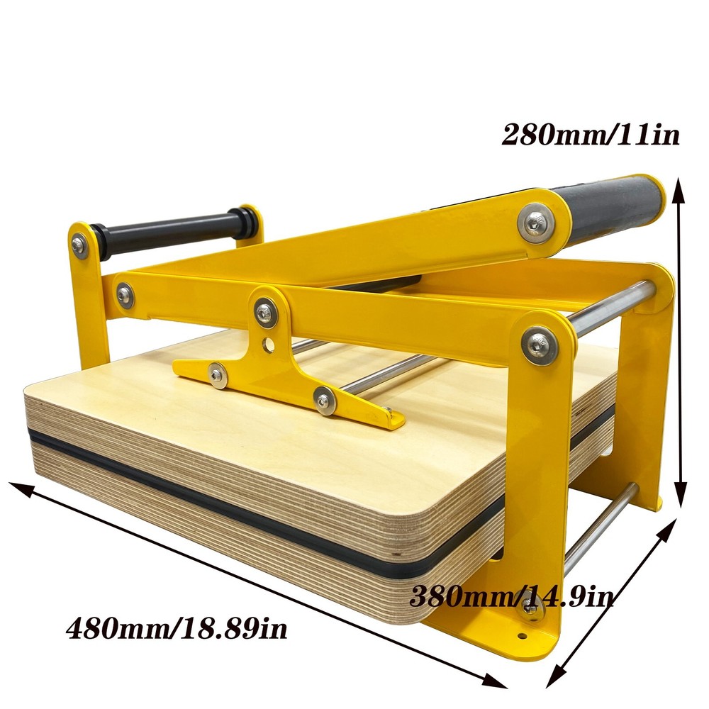 Manual Flat Press Printmaking Machine 380x380mm Letterpress Tool 4Stage Adjustab