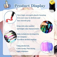 168/262 Dual Tip Permanent Art Markers Set with Case, for Drawing & Illustration