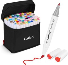 Professional Quality Alcohol Markers – 81 Colors Art Set with Color-Coded Caps