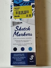American Crafts Sketch Markers 3 boxes/3 alcohol markers red blue brown duel tip