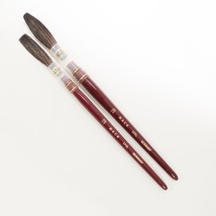 179L-16 Brown Pencil Quill Brush Size 16 Red Handle Lettering Pinstripe