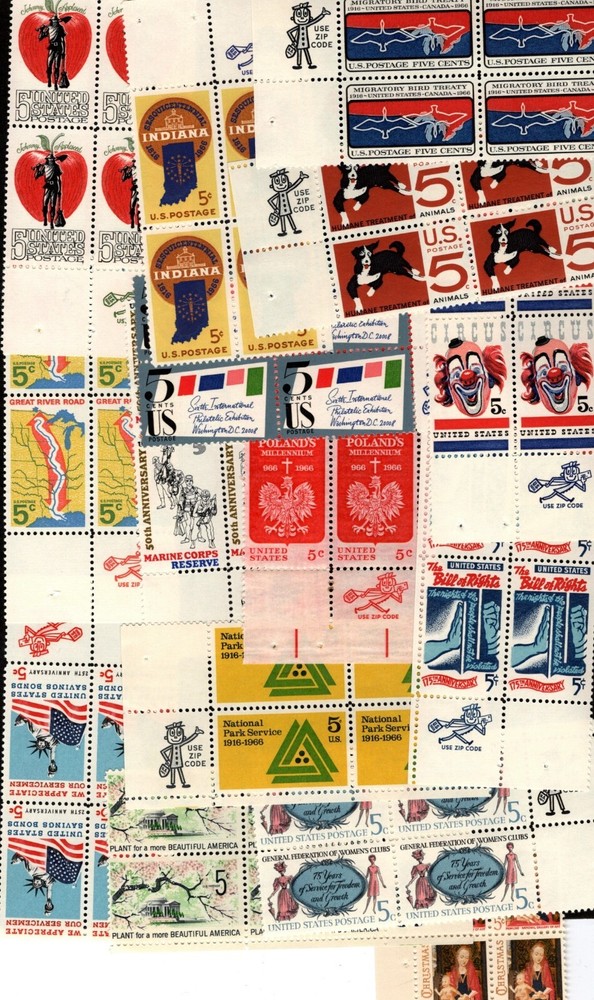 1966 – Choose from ALL Zip Commemorative Blocks! MNH US Stamps!