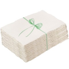 100 Sheets Deckled Edge Paper 5×7 inches, 160 GSM Handmade Paper, Rough/Textu