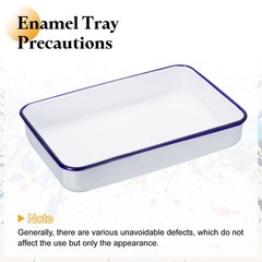 Butcher Tray 12″x8″x2″ Triple Enamel for Deep Rectangular Tray
