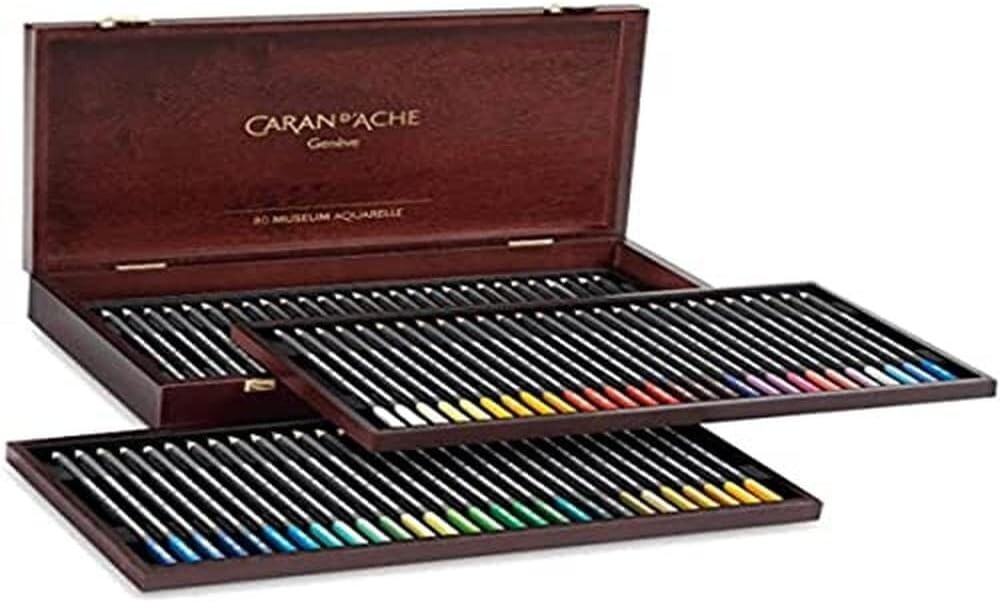 Caran d’Ache 3510-476 colored pencils water-soluble Museum Aqua barrelswooden