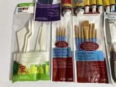 Huge Artist Supply Lot Liquitex Acrylic Paint Texture Gel Brushes More
