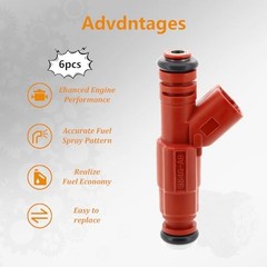 Fuel Injectors 4.0L Compatible with For:-Jeep Cherokee 1999 2000 2001 4PCS