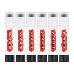 Solid Tempera Paints, 6 Pcs Washable Paint Sticks Paint Pens, Black