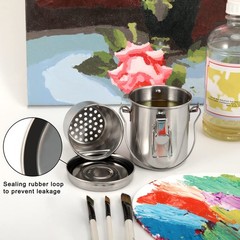 Paint Brush Cleaner and Stainless Steel Holder – 6.6 oz for Easy Painting