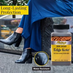 Fiebing’s Edge Kote, 4 Oz. – Color Coats Leather Edges – Dark Brown