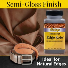 Fiebing’s Edge Kote, 4 Oz. – Color Coats Leather Edges – Dark Brown