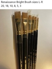 Silver Brush Ltd Renaissance series BRIGHT brushes for Oil & Watercolor, Sable