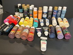 Acrylic Paint LOT ( 24 ) All Viable/ Ready to Use / Large variety of Colors