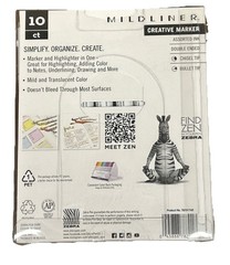 ZEBRA MILDLINER 10 CT PACK BRAND NEW Chisel Tip Bullet Tip Gentle & Neutral