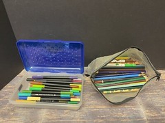 Crayola Color Pencils 2.2 Lbs Preowned & 34 Vitoler Dual Tip Markers Preowned
