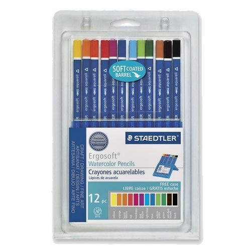 Staedtler Ergosoft Watercolor Pencils 12 Piece Set Model 156SB12CS Craft Drawing