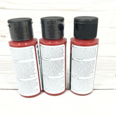 DecoArt Americana RED BARN Multi-Surface Satin Acrylic Paint 2oz (3 Pack)