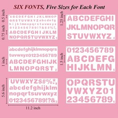 Small Letter Stencils for Painting – 36 Pack Alphabet Letter and Number Templ…
