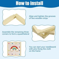 16 Sets Stretcher Bars for Needlework with 100 Tacks, 4 Sizes 16Pcs Wooden Ca…