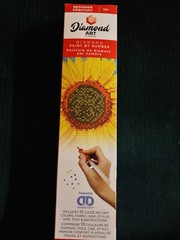 New Dazzle “Sunflower”, Round Drill DIY Diamond Painting Art Craft Kit, 8×8”