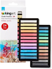 NEW 24-Piece Chalk Pastels Set Vibrant Non-Toxic Art Drawing Fast Shipping