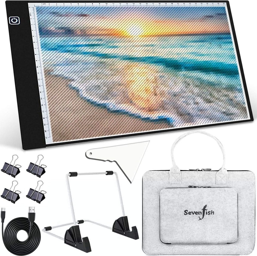 Diamond Painting A4 LED Light Pad, Ultra-Thin Adjustable Brightness Diamond Art