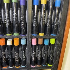 Classic Art Studio Artists Kit with Case And Colored Pencils Crayons Watercolors