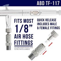 Essential Accessories Kit 6ft Braided Airbrush Hose Mini Filter 3-Way Splitter