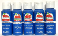 Acrylic Paint 25 Bottle Lot Set Red Black Bright Blue Ivy Green Gold 50 total oz