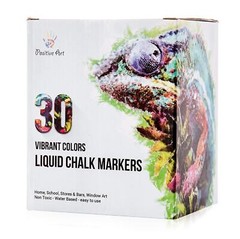 Liquid Chalk Markers 30 Colors, Bright Colors, Reversible Tip