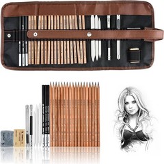Drawing Pencils Set Art Supplies Sketch Pencils Kit for Kids Adults 29pcs
