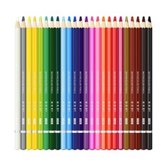 XDT Watercolor Pencils 24 Piece Set, Water-Soluble Pencils, Pro Art Drawing