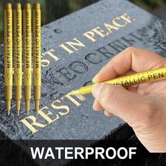 4Pcs Tombstone Marker Pens, Weatherproof Quick-Dry Oil-Based Fine Tip for Res…