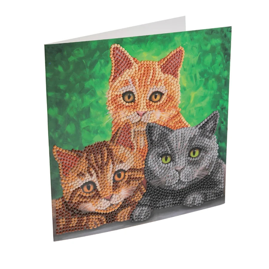 CraftBuddyUS CCK-A127: “Cat Portrait” Crystal Art Card 18 x 18cm