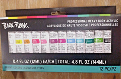 Brea Reese Heavy Acrylic Paint Set Pastel 12 colours x 12ml, Art, Mixed Media T8