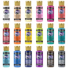 DecoArt Americana Acrylic Paint Set Assorted 18 Popular Picks Colors 2 Fl Oz