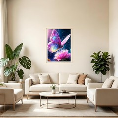 Butterfly Flower Diamond Art Kits for Adults,5D Diamond Painting Kits for Beginn