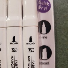 Primeart Fabric Markers Dual Tip 5 Pack Basic Colors