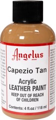 Capezio Tan Acrylic Leather Paint – 4 Fl Oz Metallic Finish for Restoration