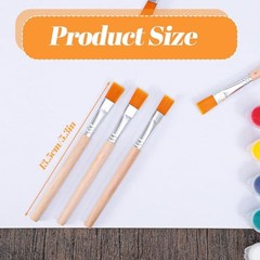 5 PCS Small Paint Brushes – Small Flat Paint Brush for Painting – Short Flat