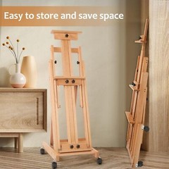 Painters H-Frame Wooden Easel Adjustable Artist Floor Easel Stand Up to 87in