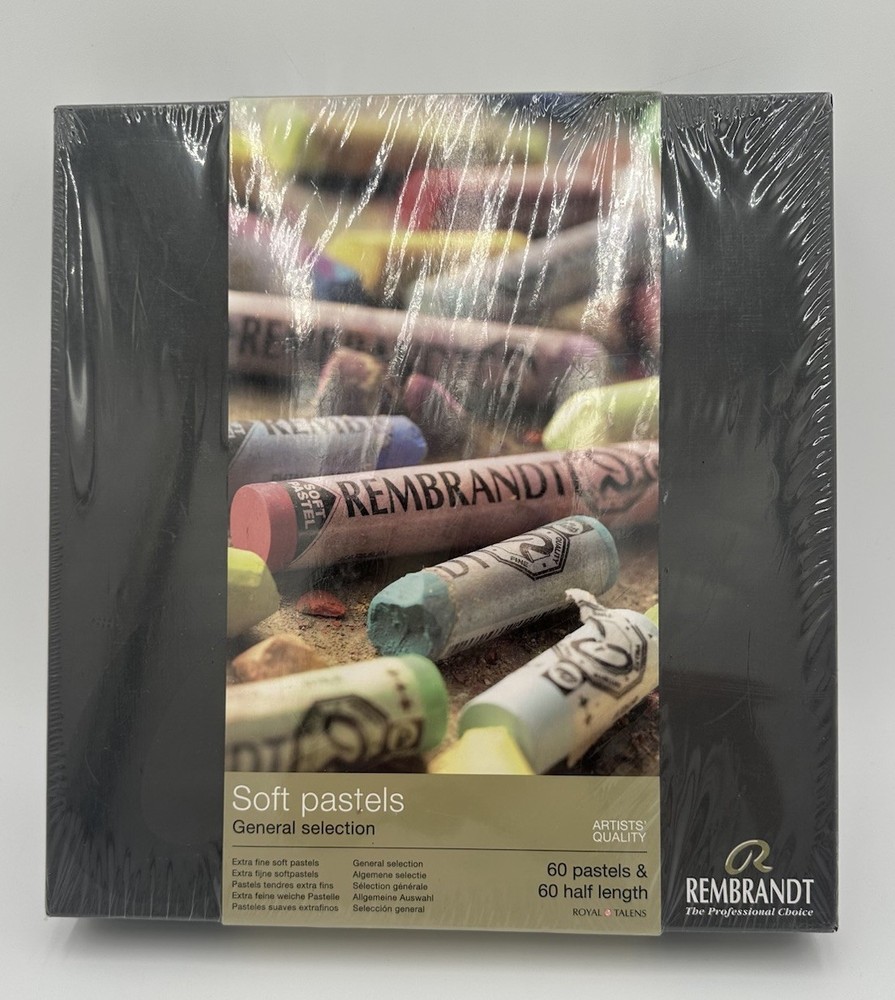 Rembrandt Soft Pastel General Selection Set 60 Pastels & 60 Half Sticks NEW