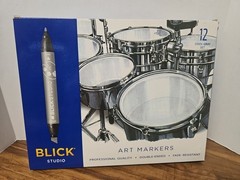 NEW Blick Studio Marker Set Cool Gray Colors Set of 12 Double-Ended