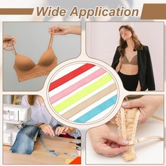 Bra Elastic Strap 19.7 Yards Bra Sewing Band for DIY Sewing Craft Beige